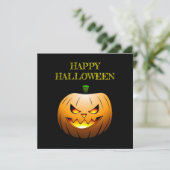Pompoen Gelukkig Halloween Kaart (Staand voorkant)