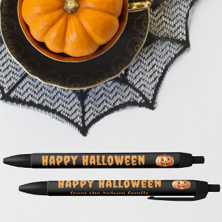 Pompoen Gelukkig Halloween Treat Gepersonaliseerde Zwarte Inkt Pen