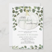 Pompoen genderneutraal co-ed koppels baby shower kaart (Voorkant)