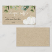 Pompoen genderneutrale herfst luier verloting kaar informatiekaartje (Voorkant / Achterkant)