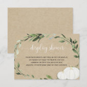 Pompoen Geslacht Neutraal groen display douche Informatiekaartje (Voorkant / Achterkant)