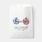 Pompoen geslacht onthullen bedankzakje (Voorkant)