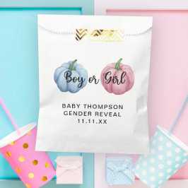 Pompoen geslacht onthullen bedankzakje