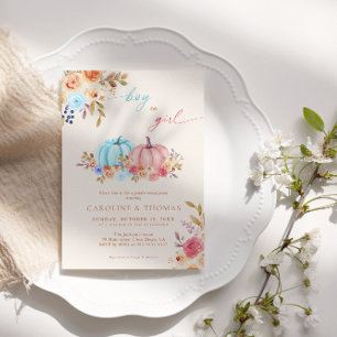 Pompoen Geslacht Onthullen Blauw Roze Kaart