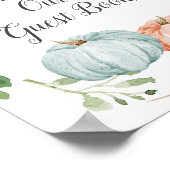 Pompoen Geslacht onthullen Gelieve te ondertekenen Poster (Hoek)