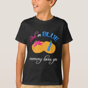 Pompoen Geslacht Onthullen Mama Loves You Herfst T T-shirt