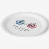 Pompoen geslacht onthullen papieren bordje (Gekanteld)