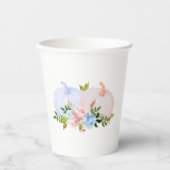 Pompoen Geslacht onthullen Pink Blue Autumn Papieren Bekers (Voorkant)
