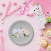 Pompoen Geslacht onthullen Pink Blue Autumn Papieren Bordje (Feest)