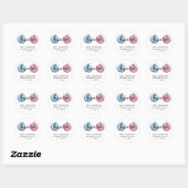 Pompoen geslacht onthulling ronde sticker (Vel)