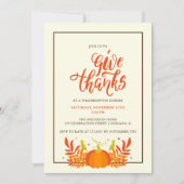 Pompoen geven Bedankt Thanksgiving Kaart (Voorkant)