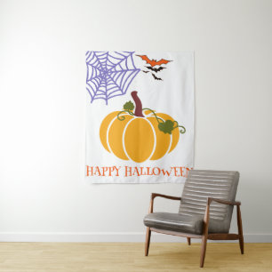 Pompoen Gezellig Halloween Night Cross Design Patr Wandkleed