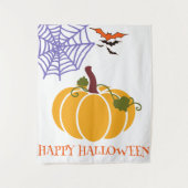 Pompoen Gezellig Halloween Night Cross Design Patr Wandkleed (Voorkant)