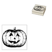 Pompoen gezicht 2 illustratie art stempel (Gestempeld)