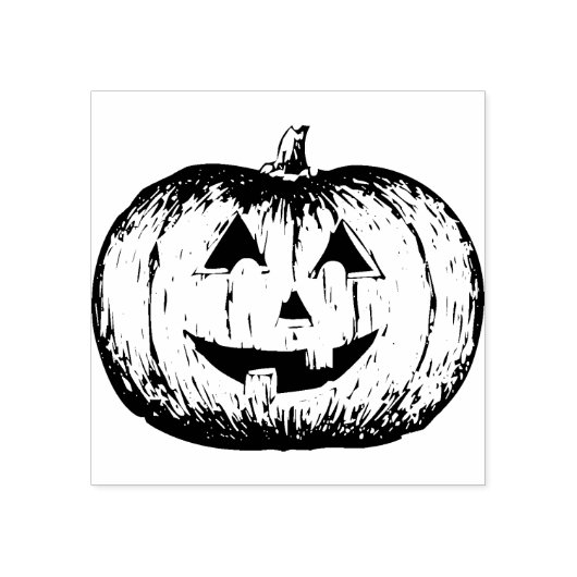 Pompoen gezicht 2 illustratie art stempel (Afrduk)