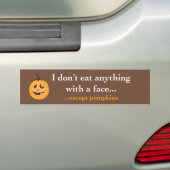 Pompoen gezicht - Bumpersticker (Op auto)
