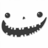 Pompoen Gezicht Carving Halloween Grappige Glimlac Sticker (Voorkant)