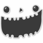 Pompoen Gezicht Carving Halloween Grappige Glimlac Sticker (Voorkant)