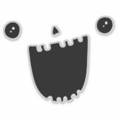 Pompoen Gezicht Carving Halloween Grappige Glimlac Sticker (Voorkant)