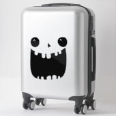 Pompoen Gezicht Carving Halloween Grappige Glimlac Sticker (Koffer)