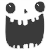 Pompoen Gezicht Carving Halloween Grappige Glimlac Sticker (Voorkant)