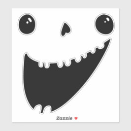 Pompoen Gezicht Carving Halloween Grappige Glimlac Sticker
