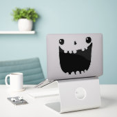 Pompoen Gezicht Carving Halloween Grappige Glimlac Sticker (Laptop op bureau)