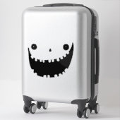 Pompoen Gezicht Carving Halloween Grappige Glimlac Sticker (Koffer)