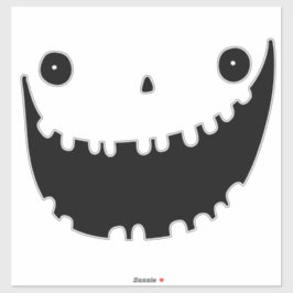 Pompoen Gezicht Carving Halloween Grappige Glimlac Sticker