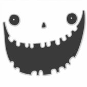 Pompoen Gezicht Carving Halloween Grappige Glimlac Sticker (Voorkant)