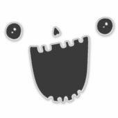 Pompoen Gezicht Carving Halloween Grappige Glimlac Sticker (Voorkant)