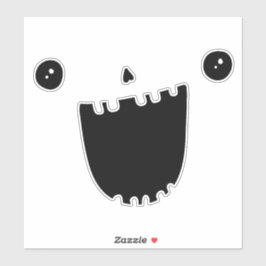 Pompoen Gezicht Carving Halloween Grappige Glimlac Sticker