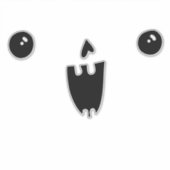 Pompoen Gezicht Carving Halloween Grappige Glimlac Sticker (Voorkant)