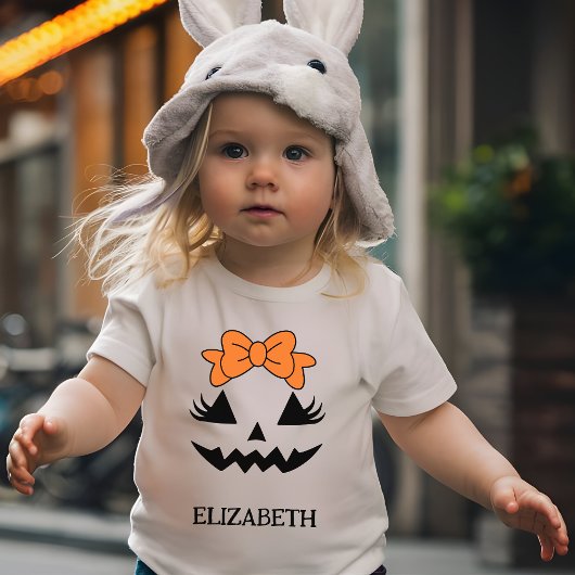Pompoen Gezicht Cute Meisjes Aangepaste Halloween 