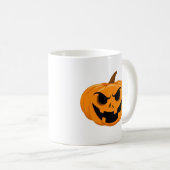 Pompoen gezicht eng Halloween Koffiemok (Voorkant rechts)