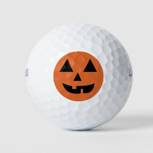 Pompoen Gezicht Halloween Golfballen (Voorkant)