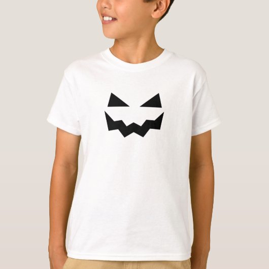 Pompoen Gezicht Halloween T-shirt (Voorkant)