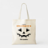 Pompoen gezicht Happy Halloween Trick or treat Tote Bag (Achterkant)
