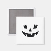  pompoen gezicht Jackolantern Jack O lantaarn H Magneet (Voorkant / Achterkant)