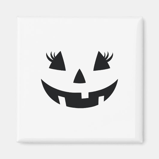  pompoen gezicht Jackolantern Jack O lantaarn H Magneet (Voorkant)