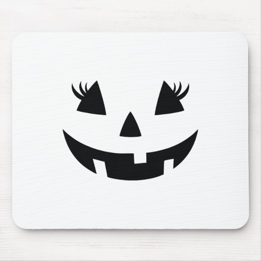 pompoen gezicht Jackolantern Jack O lantaarn H Muismat (Voorkant)