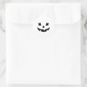  pompoen gezicht Jackolantern Jack O lantaarn H Ronde Sticker (Tas)