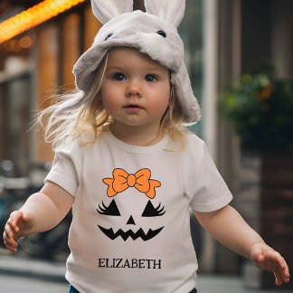 Pompoen Gezicht Schattig Meisjesachtig Op Maat Gem