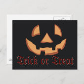 Pompoen gezicht voor Halloween Briefkaart (Voorkant / Achterkant)