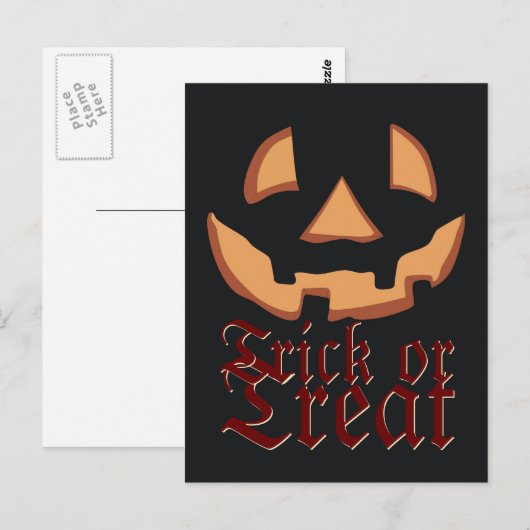 Pompoen gezicht voor Halloween Briefkaart (Voorkant / Achterkant)