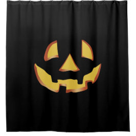 Pompoen gezicht voor Halloween Douchegordijn