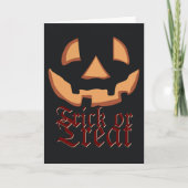 Pompoen gezicht voor Halloween Kaart (Voorkant)