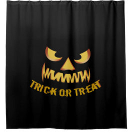 Pompoen gezicht voor Helloween Douchegordijn