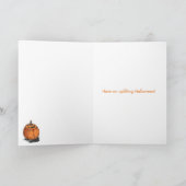 Pompoen Gezichtslifting Halloween Kaart (Binnen)