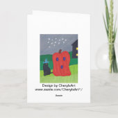 Pompoen Ghost en Tovenaar Cat Halloween Kaarten (Achterkant)